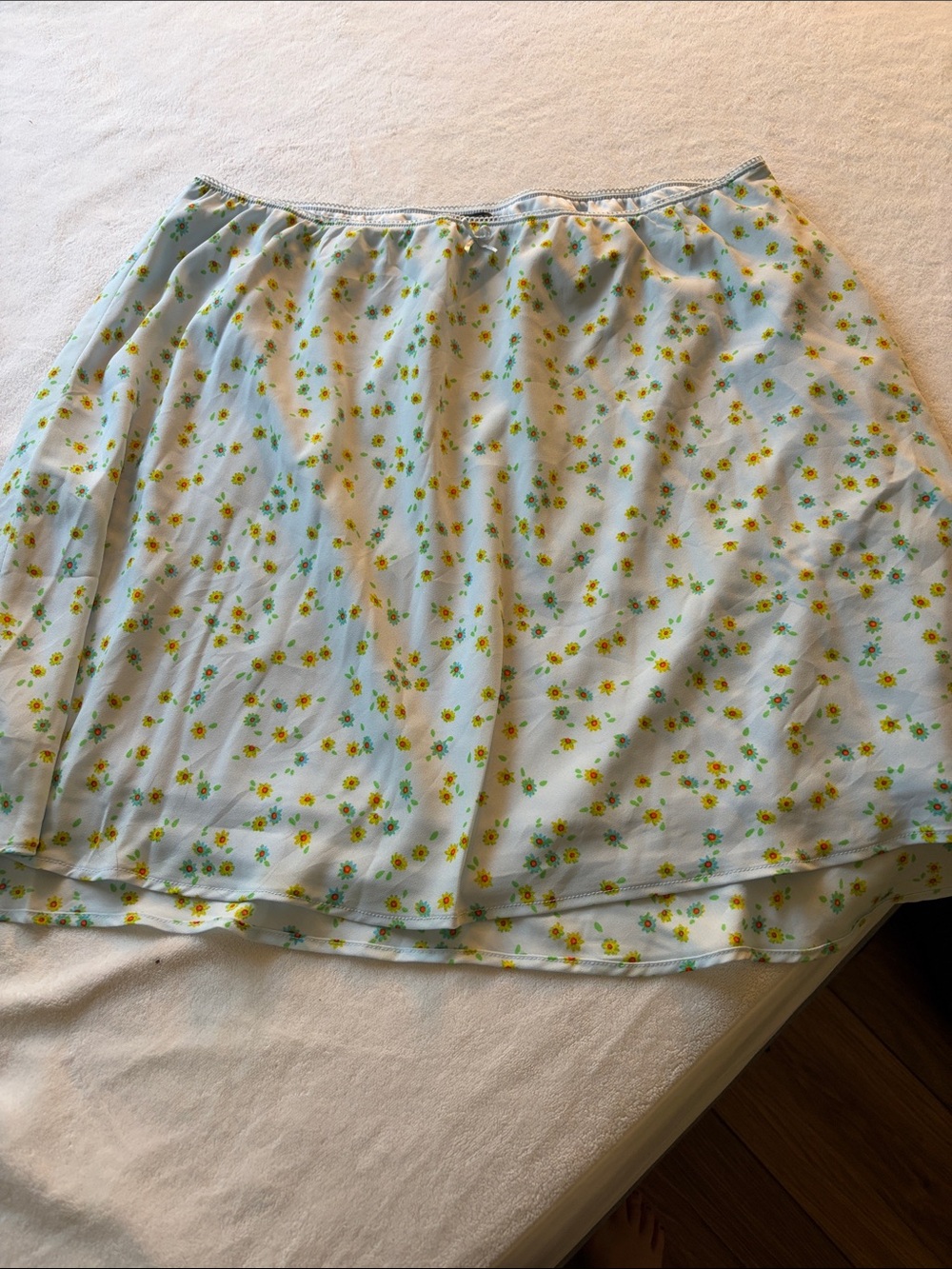 wild fable Light Blue Floral Circle Skirt